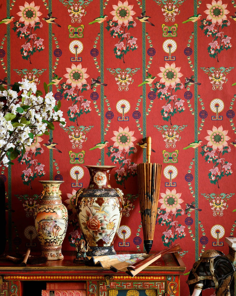 Mind The Gap - LIN YUAN Chinese Red Wallpaper - WP20587