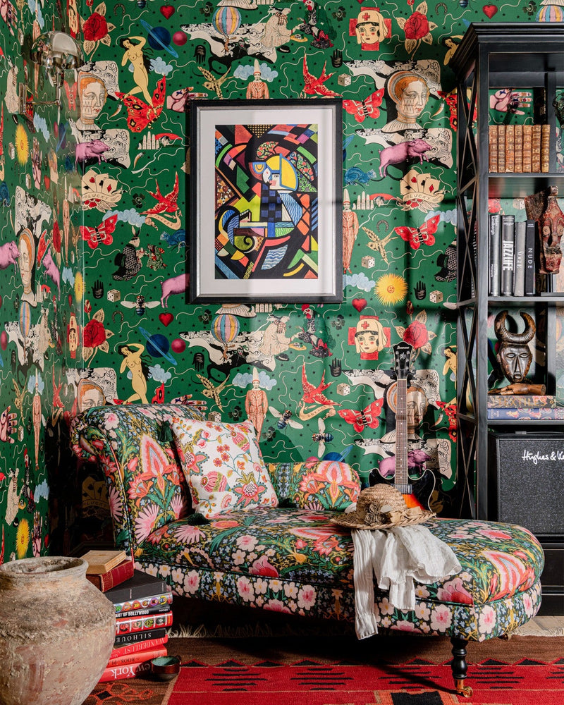 Mind The Gap - ILLUSIONARY DAYTIME Green Wallpaper - WP20618