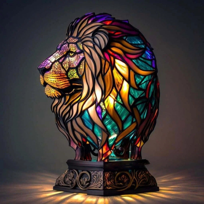 3D Colored Animal Light Desk Lamp Animal Series Decorative Night Light Animal Elephant Owl Cat Vintage Table Lamp Home Decoration glodeco