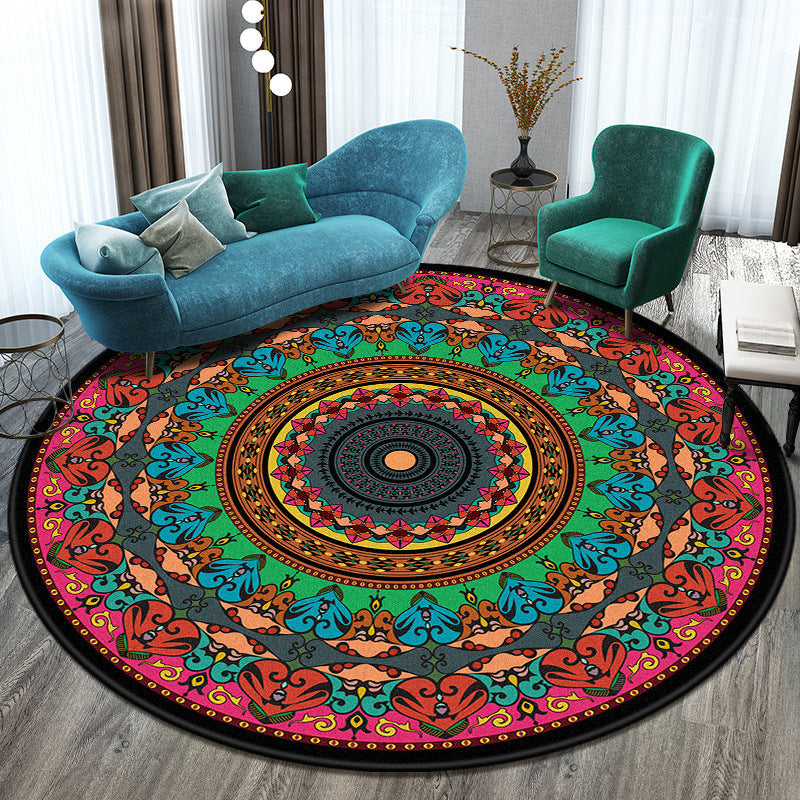 Round Bedroom & Living Room Rug – National Style Home Decor Carpet. glodeco