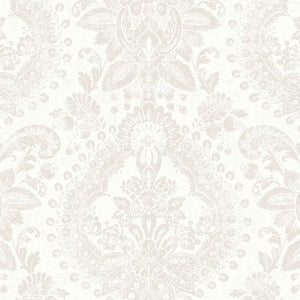 Schumacher - Boudoir Medallion - Grey - 1918 - Wallpaper