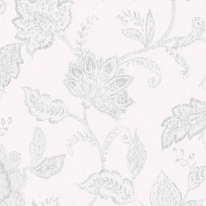 Schumacher - Indigo Bloom - Grey - 1930 - Wallpaper