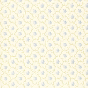 Schumacher - Coral Leaf - Blue - 203683 - Wallpaper