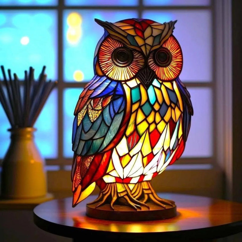 3D Colored Animal Light Desk Lamp Animal Series Decorative Night Light Animal Elephant Owl Cat Vintage Table Lamp Home Decoration glodeco