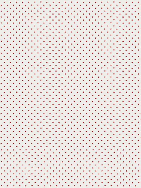 Scalamandre WHN000RP0665 Lee Red On White Wallpaper