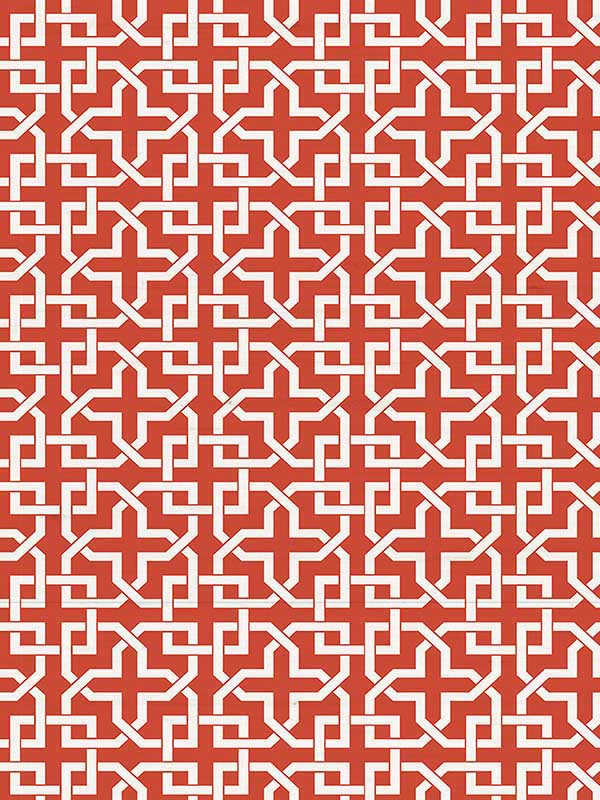 Scalamandre WNM0005INFI Infinity Mon Red Wallpaper