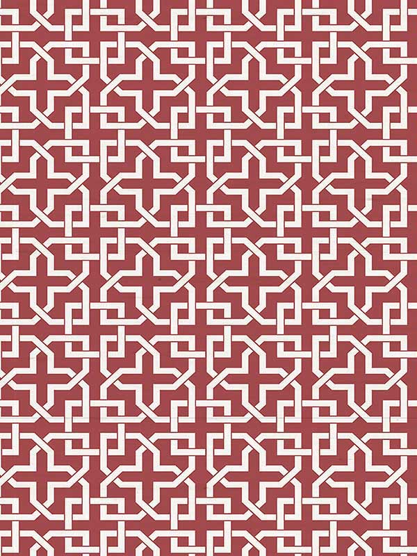 Scalamandre WNM0006INFI Infinity Brick Red Wallpaper