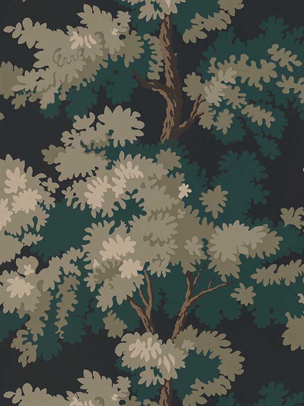 Scalamandre WSB00810444 Raphael Black Wallpaper