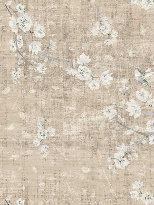 Scalamandre WNM1050BLOS Blossom Fantasia French Gray Wallpaper