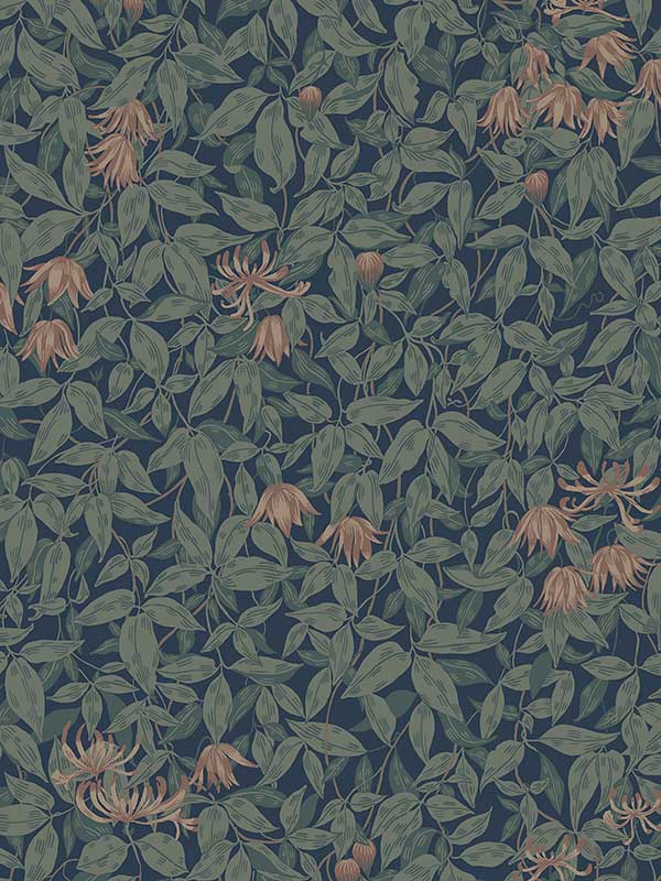 Scalamandre WSB00760838 Linnea Midnight Blue Wallpaper