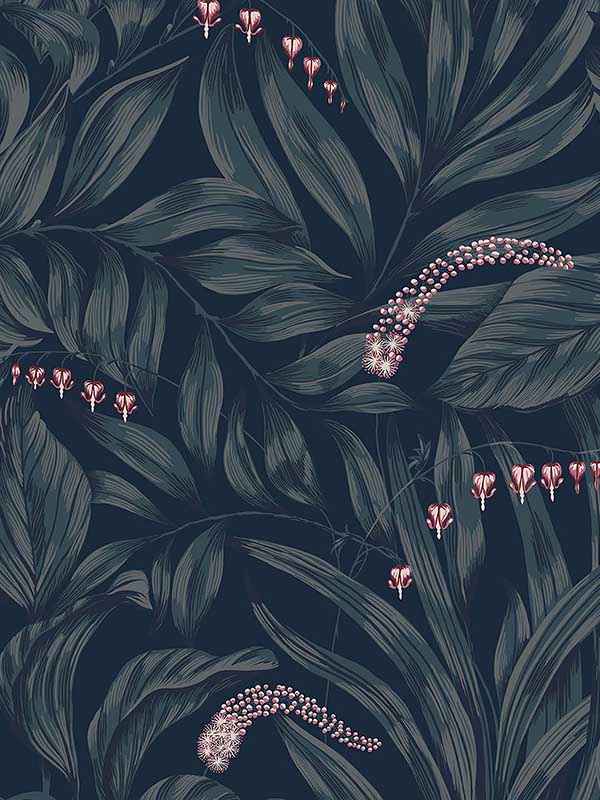 Scalamandre WSB00960837 Elin Midnight Blue Wallpaper