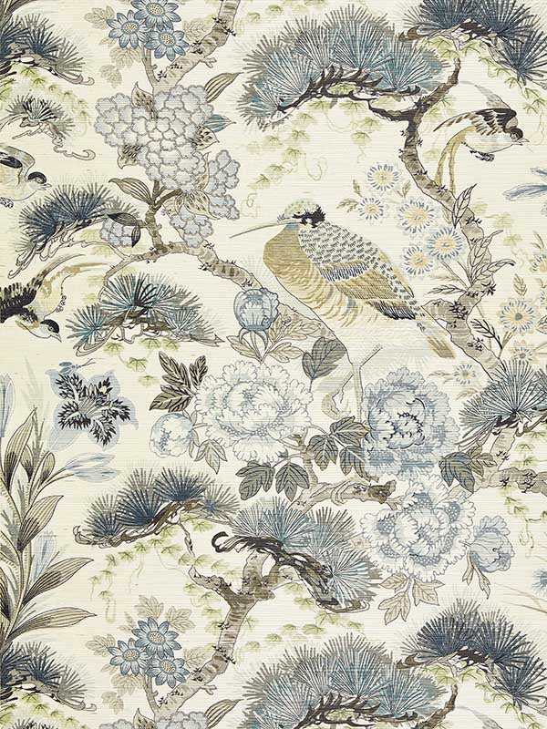 Scalamandre SC0001WP88380 Shenyang Sisal Parchment Wallpaper