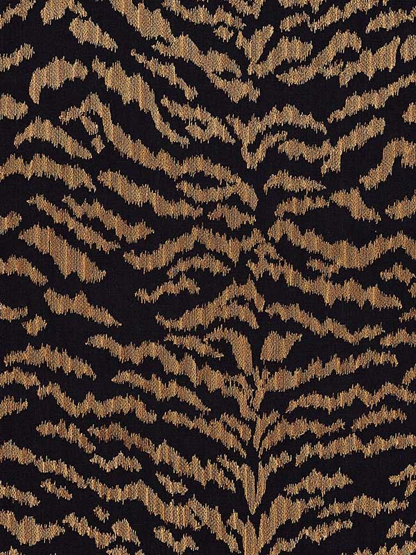 Scalamandre SC0006WP88506 Tigress Bronze on Black Wallpaper