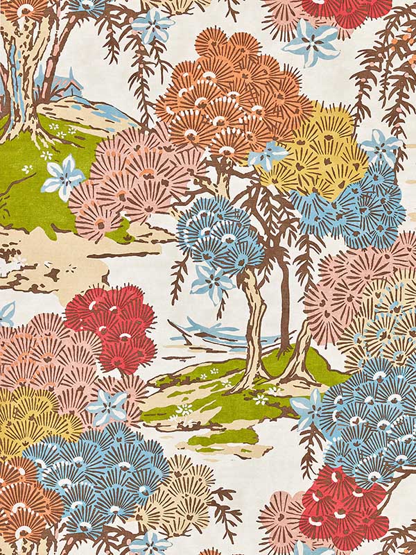 Scalamandre SC0001WP88553 Sea Of Trees Sunrise Wallpaper