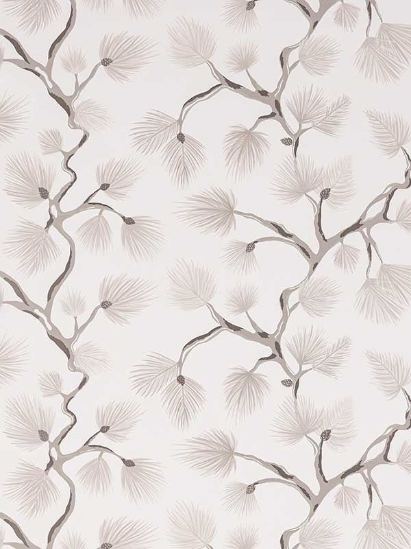 Scalamandre SC0001WP88593D Pignoli Snow Wallpaper