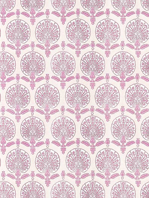 Scalamandre SC0002WP88560 Karanfil Block Print Rose Petal Wallpaper