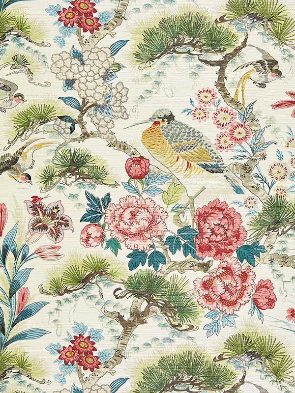 Scalamandre SC0003WP88380 Shenyang Sisal Bloom Wallpaper