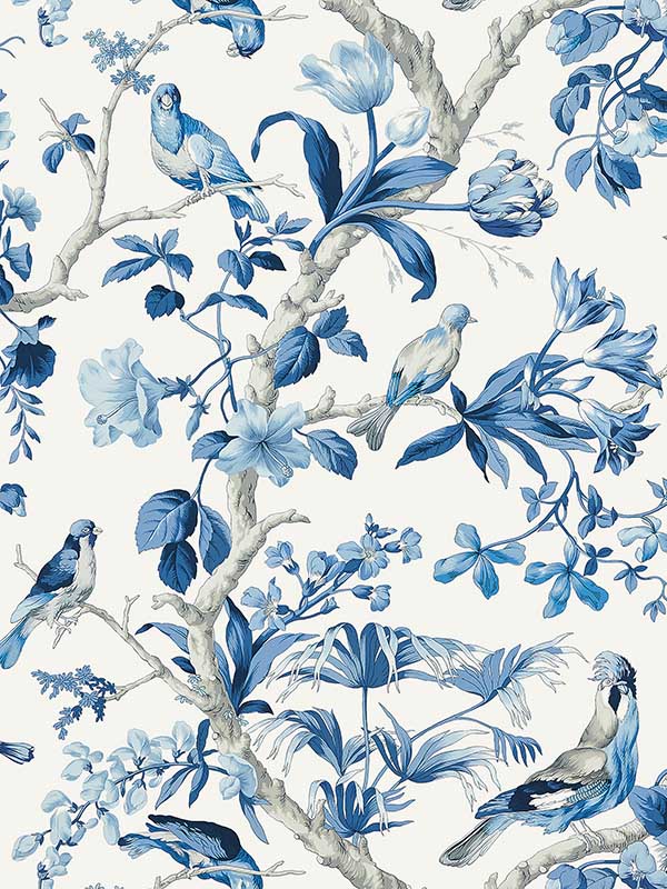 Scalamandre SC0003WP88381 Belize Porcelain Wallpaper
