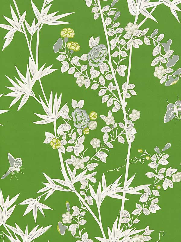 Scalamandre SC0004WP88375 Jardin De Chine Jade Wallpaper