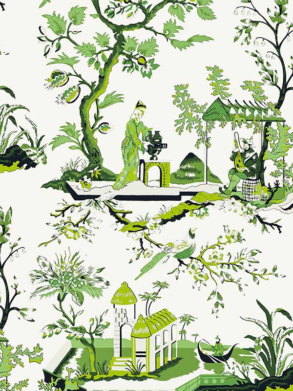 Scalamandre SC0013WP81212 ChIn Ling Jade Wallpaper