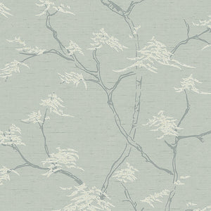 Schumacher - Temple Tree - Mineral - 3103 - Wallpaper