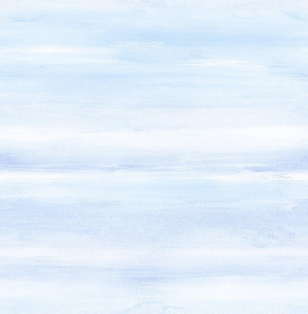 Seabrook Watercolor Periwinkle And Sea Mist Wallpaper
