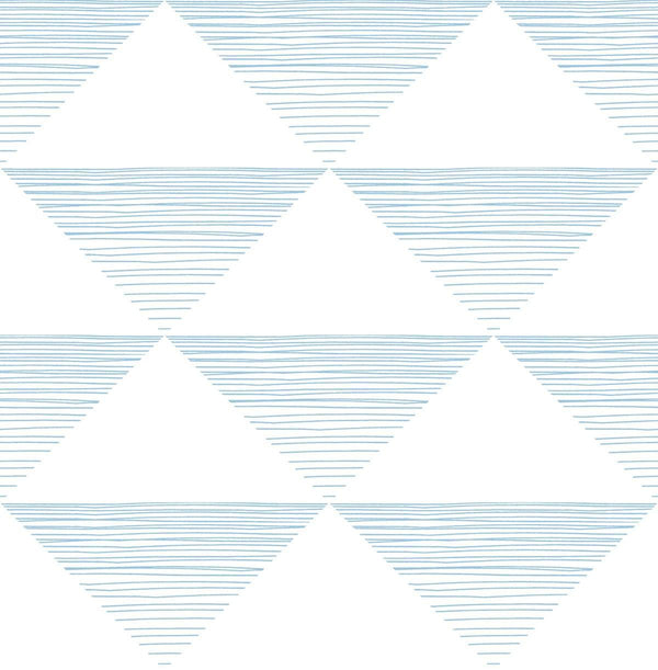Seabrook Geo Stripe Sky Blue Wallpaper