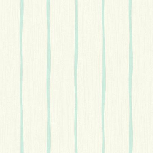 Seabrook Aruba Stripe Turquoise And Off-White Wallpaper