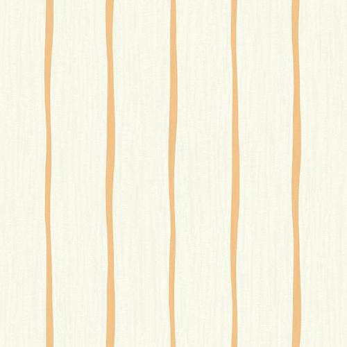 Seabrook Aruba Stripe Rust Orange And Off-White Wallpaper