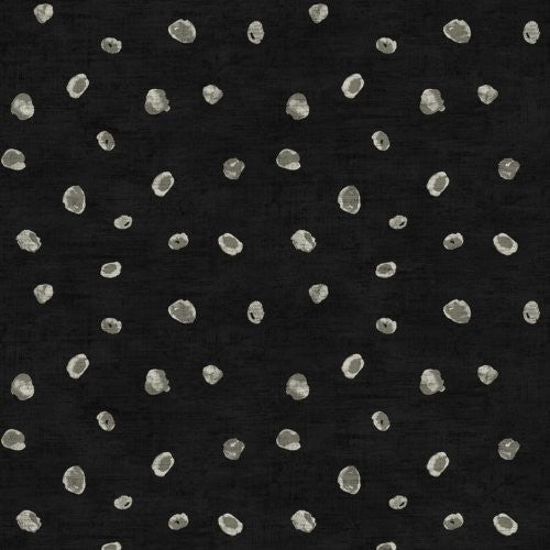 Seabrook Hubble Dots Metallic Ebony And Silver Wallpaper