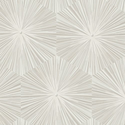 Seabrook Chadwick Starburst Metallic Champagne And Off-White Wallpaper