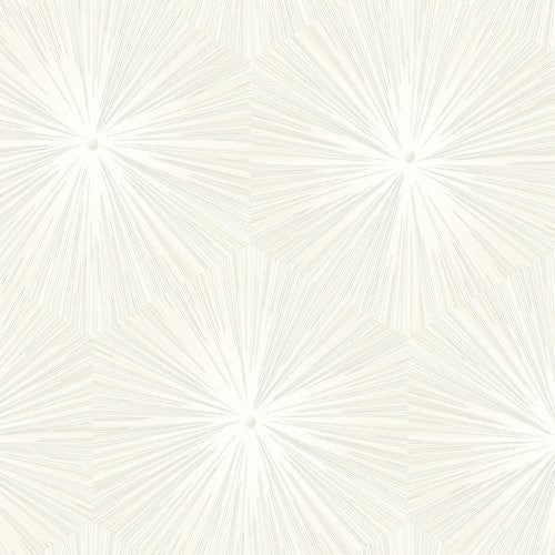 Seabrook Chadwick Starburst Metallic Pearl And White Wallpaper