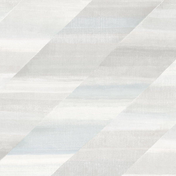 Seabrook Rainbow Diagonals Daydream Gray And Blue Oasis Wallpaper