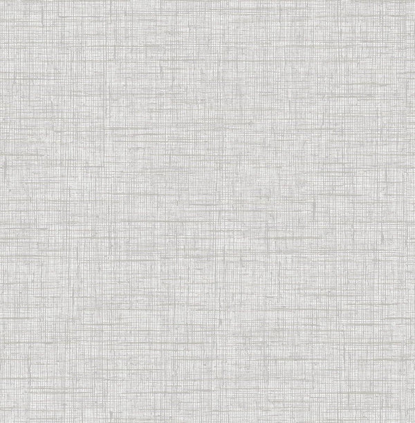 Seabrook Bermuda Linen-Stringcloth Daydream Gray And Ivory Wallpaper