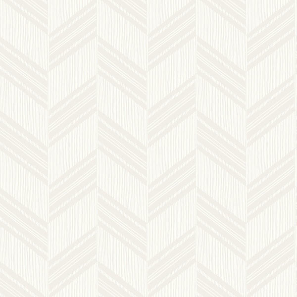 Seabrook Boho Chevron Stripe Gray Mist And Ivory Wallpaper