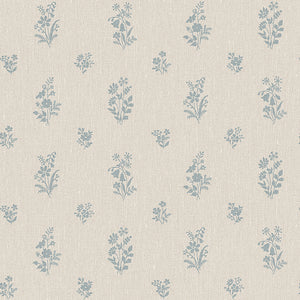 Schumacher - Petit Fleurs - Blue - 4264 - Wallpaper