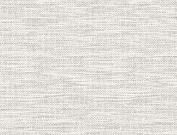 Seabrook Faux Linen Weave Cove Gray Wallpaper