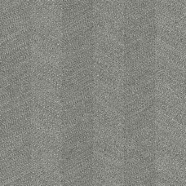 Seabrook Chevy Hemp Stone Gray Wallpaper