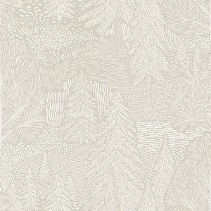 Schumacher - Northern Forest - Ivory - 4703 - Wallpaper