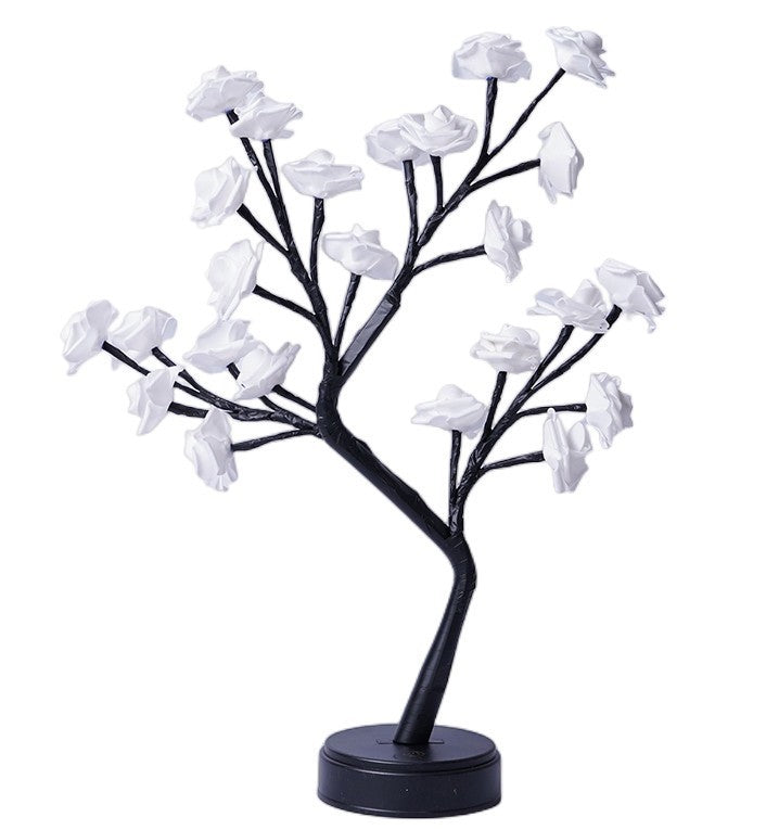 Rose Flower Tree Table Lamp – USB Fairy Night Light Decoration. glodeco