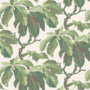 Schumacher - Kastanj - Leaf - 4839 - Wallpaper