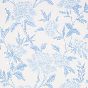 Schumacher - Whitney Floral - Blue - 5004385 - Wallpaper