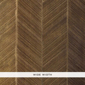 Schumacher - Chevron Texture - Burnished Bronze - 5005653 - Wallpaper