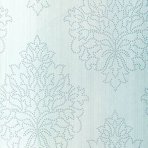 Schumacher - Beaded Damask - Sky - 5005661 - Wallpaper