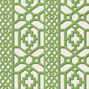 Schumacher - Zanzibar Trellis - Jade - 5006941 - Wallpaper
