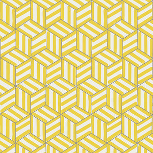 Schumacher - Tumbling Blocks - Citron - 5007961 - Wallpaper