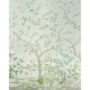 Schumacher - Madame De Pompadour Panel Set - Green - 5008543 - Wallpaper