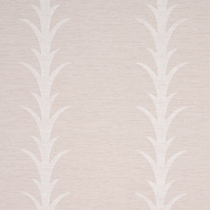 Schumacher - Acanthus Stripe Vinyl - Limestone - 5008590 - Wallpaper