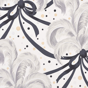 Schumacher - Plumes Et Rubans - Champagne - 5009182 - Wallpaper