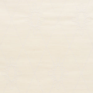Schumacher - Sylvie Embroidered Sisal - Ivory - 5009270 - Wallpaper